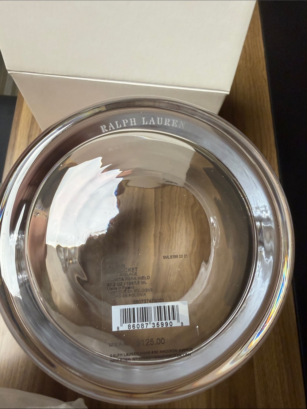 Ralph Lauren Glass Ice Bucket